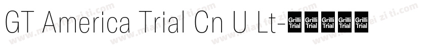 GT America Trial Cn U Lt字体转换